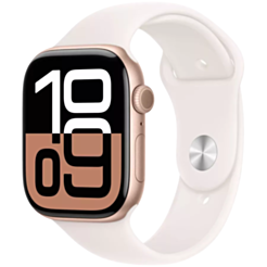 Apple Watch Series 10 42mm Rose Gold W/Light Blush sport Band S/M MWWH3QI/A