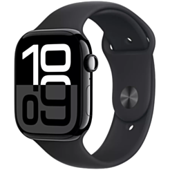 Apple Watch Series 10 46mm Jet Black W/Black sport Band M/L MWWQ3QI/A