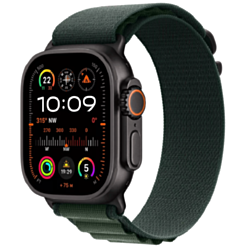 Apple Watch Ultra 2 Cellular 49mm Black W/Dark Green Alpine Loop M   MX4R3RB/A