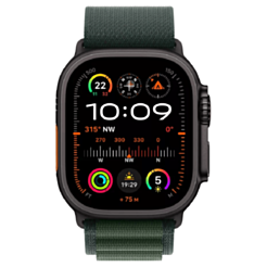 Apple Watch Ultra 2 Cellular 49mm Black W/Dark Green Alpine Loop L / MX4T3RB/A