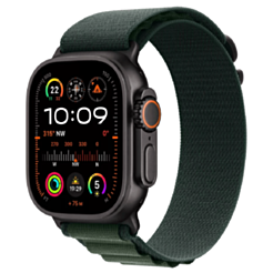 Apple Watch Ultra 2 Cellular 49mm Black W/Dark Green Alpine Loop L / MX4T3RB/A