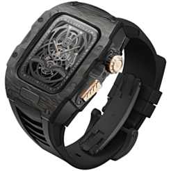 Vertu Watch H1 Stainless Steel Black and Gold-Black Rubber (SW-BG-004-05-HW) 