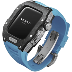 Vertu Watch H1 Stainless Steel Pure Black Dia Blue Rubber (SW-BD-004-001-HW)