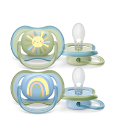 Соска Philips Avent Ultra Air для мальчика 0-6 мес 2 штук / SCF085/58