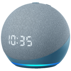 Amazon Echo Dot  4TH Gen W/Clock Blue