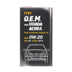 Mannol 7721 O.E.M.  For Honda Acura SAE 0W-20 4L Metal