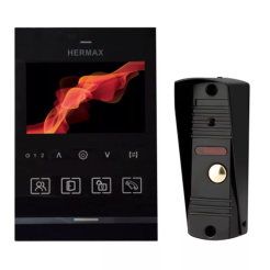 Домофон Hermax HR-LA-04M+HE-ST-60P Black Kit