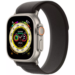 Apple Watch Ultra 49 mm Titanium Case W/Black /Grey Trail Loop M/L / MQFX3GK /A     