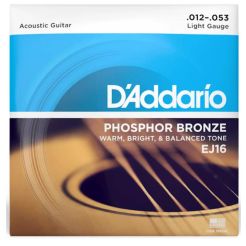 D-Addario EJ16 Phosphor Bronze 12-53 Light