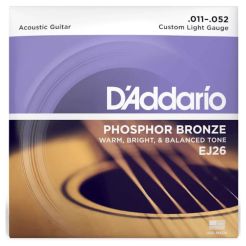 D-Addario EJ26 Phosphor Bronze 11-52 Costom Light