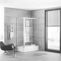 Oturmalı duşaltlıq üstü duş kabin Kabinex KL 800 120×80×180 sm