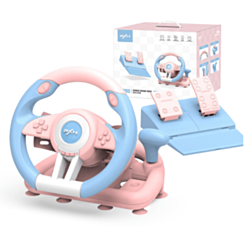 PXN V3 Pro Racing Wheel+ Pedals PS4/XBOX One/PC Pink/Blue 