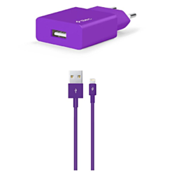 Ttec Smartcharger Travel Charger 2.1a Lightning Cable Purple  / 2SCS20LMR