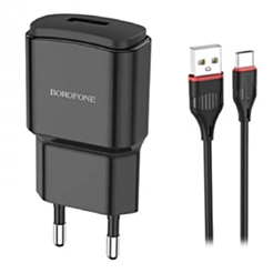 Borofone Orion Charger + Cable Type -C BA48A Black
