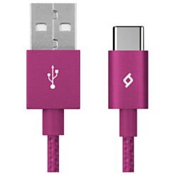 Ttec AlumiCable Type C 2.0 Charge/Data Cable Pink 2DK18P