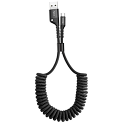 Baseus Fish-eye Spring Data Cable USB for Type-C 2A 1m Black / CATSR-01