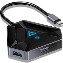 Porodo Gaming 6IN1 USB-C HUB TYPE-C PD 100W HDMI USB SD MICROSD BLACK / PDX529	