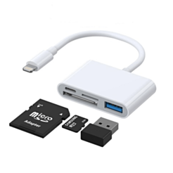 Green Lion 4in1 OTG Adapter White / GN4IN1ADLGWH