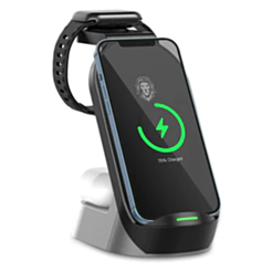 Green Lion 4in1 Fast Wireless Charger 15W Black / GN4IN1WCBK