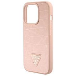 Защитный чехол Guess Croco Case iPhone 15 Pro Max - Pink / GUHCP15XPCRTHCP
