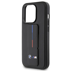 Защитный чехол BMW Leather Gripstand Case iPhone 15 Pro Max - Black / BMHCP15X22GSLK
