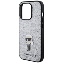 Qoruyucu örtük Karl Lagerfeld Fixed Glitter Case iPhone 15 Pro / KLHCP15LGKNPSG