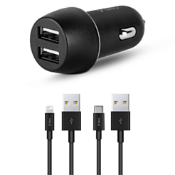 Ttec Car Charger Dual USB 3.1A + Lightning and Type-C Cable / 2CKS21DS