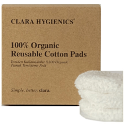 Многоразовые подушечки для снятия макияжа Clara Hygienics 100% натуральный хлопок 3 шт. 8684232440029