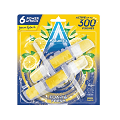 Блоки для чистки унитазов Astonish Foam&Fresh Lemon Splash 2 шт 5060060212916