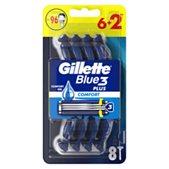 Одноразовые бритвы Gillette Blue 3 Comfort 6+2 7702018489978