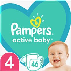 Подгузник Pampers Active Baby Dry S4 Maxi 46 шт 8001090949097