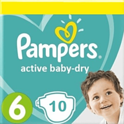 Подгузник Pampers Active Baby Dry S6 Extra Large 10 шт 8001841221359