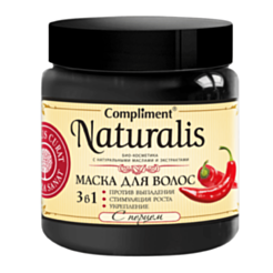 Saç üçün maska Compliment Naturalis 3-ü 1-də qırmızı bibər ekstraktlı 500ml 4620010795985