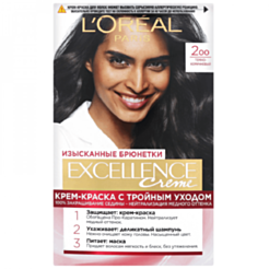 Краска для волос L'Oreal Excellence Тёмно-коричневый 200 3600523781096