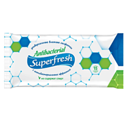 Nəm cib salfet Superfresh Antibakterial 15 əd 4823071630497