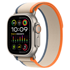 Apple Watch Ultra 2 49 mm Titanium Case - Orange/Beige Trail Loop M/L Cellular