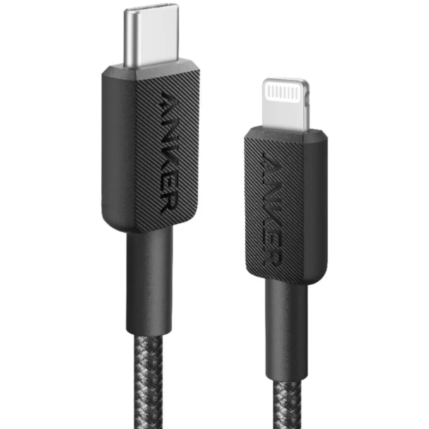 Кабель Anker 322 USB-C to Lightning A81B5H11 Black