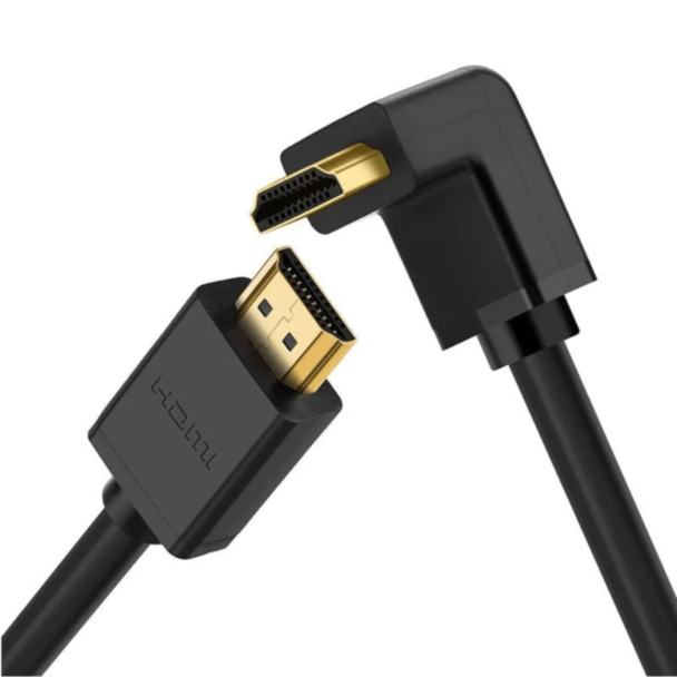 Naqil Ugreen HDMI 4K Male to Male 90 Degree 2m HD103_10173 Black
