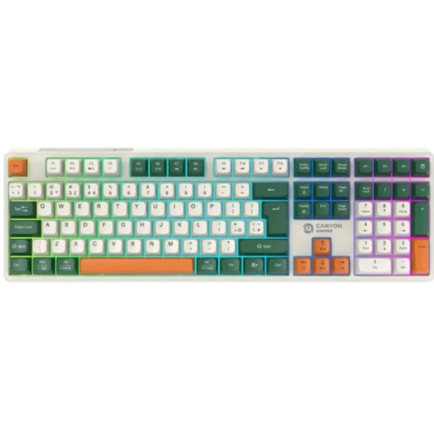 Клавиатура Wireless Canyon Shadder GKW-11 MECH RGB UK/US White CND-SKBW11