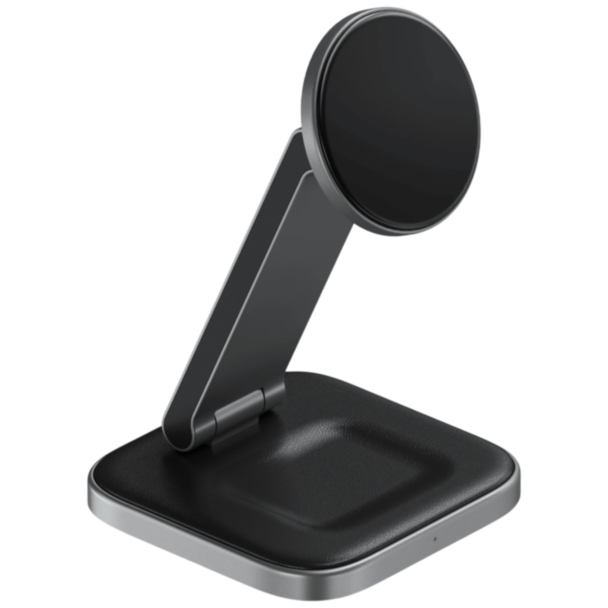 Simsiz enerji toplama cihazı Satechi 2in1 Foldable Qi2 ST-Q21FM Space Gray