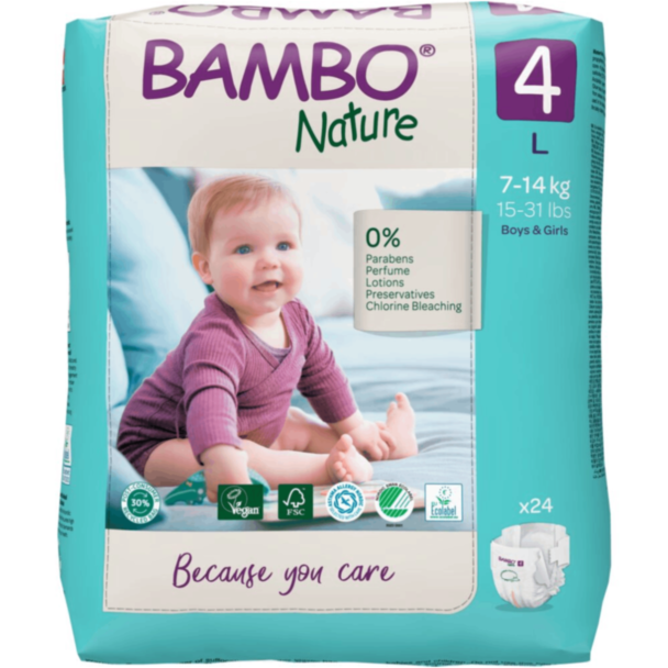 Uşaq bezləri Bambo Nature 4 24 ədəd 100001925411