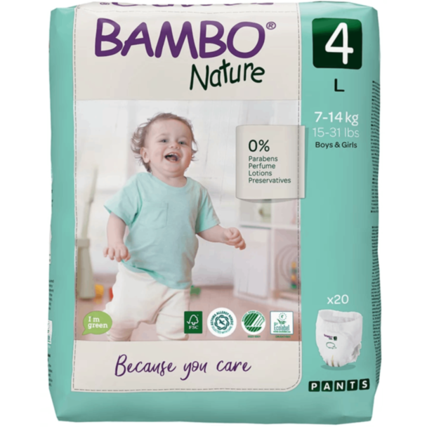 Uşaqlar üçün tuman bezləri Bambo Nature 4 20 ədəd 1000019254