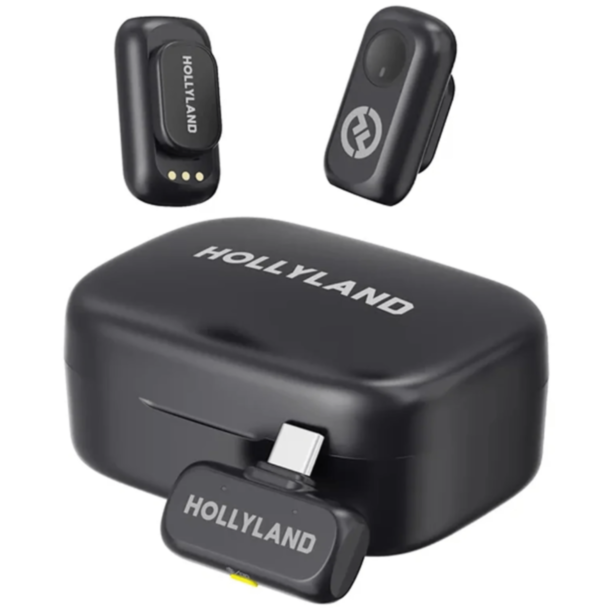 Микрофон для блогера Hollyland LARK A1 Duo USB Type-C RX + Charging Case