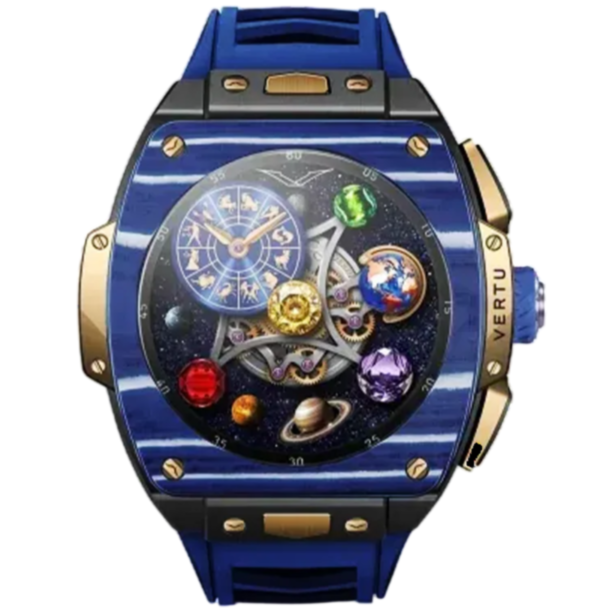 Smart saat Vertu Grand Watch S1 Bespoke WS1-GDJ-T-BW11-C-HW-019 Gold,White,Blue