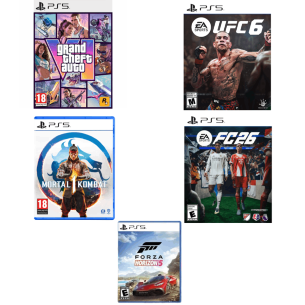 PlayStation FC 26, GTA 6, Mortal Kombat 1, Forza Horizon 5, UFC 6 (Digital Version)